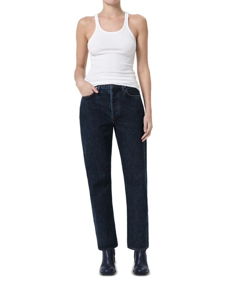 90's Pinch Waist High Rise Straight Jeans Pendulum