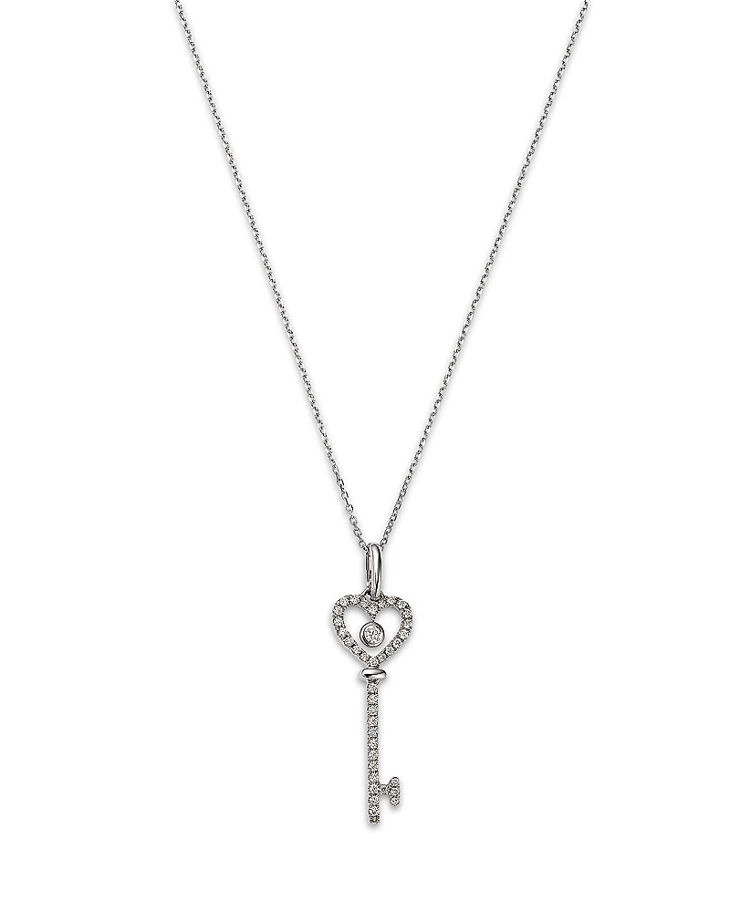 Bloomingdale's Fine Collection Diamond Key Pendant Necklace