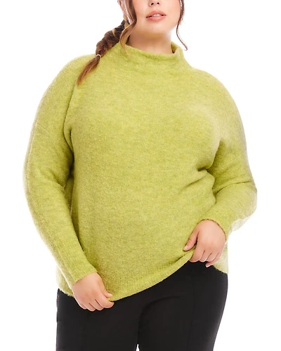 Plus Turtleneck Bouclé Sweater