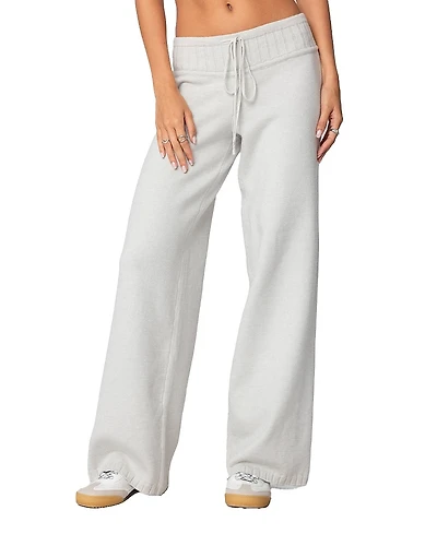 Edikted Russell Straight Leg Knit Pants