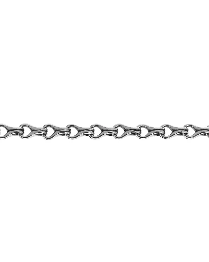 Sterling Silver Small Twisted Eight Link Bracelet