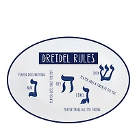 Dreidel Rules Oval Tray