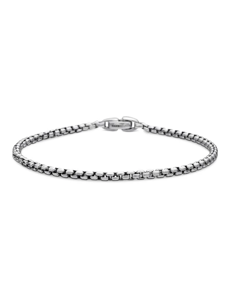 Men's Box Chain Bracelet Sterling Silver