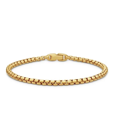Men's 18K Gold Chain Box Flex Bracelet, 3.4mm