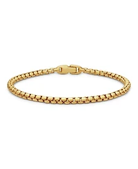 Men's 18K Gold Chain Box Flex Bracelet, 3.4mm