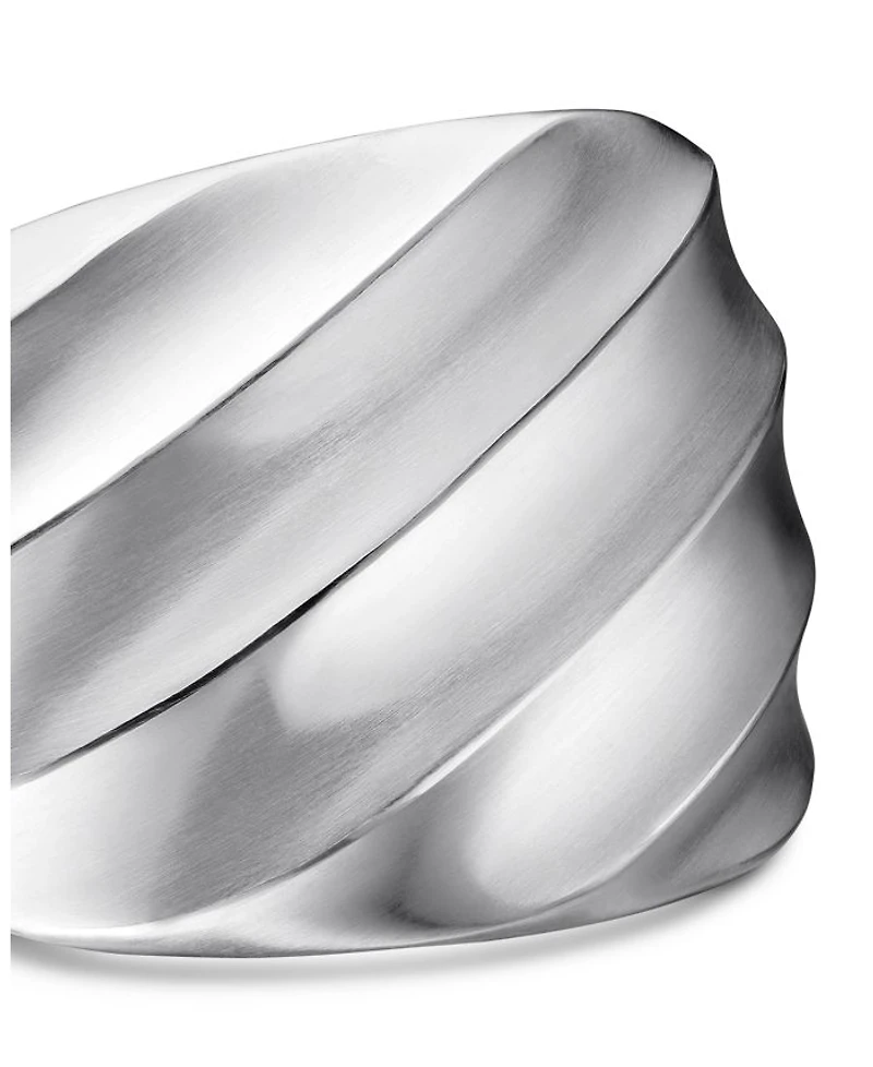 Sterling Silver Cable Edge Saddle Ring