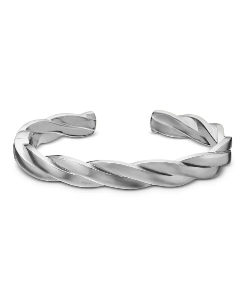 Men's Sterling Silver DY Helios Twisted Cuff Bangle Bracelet