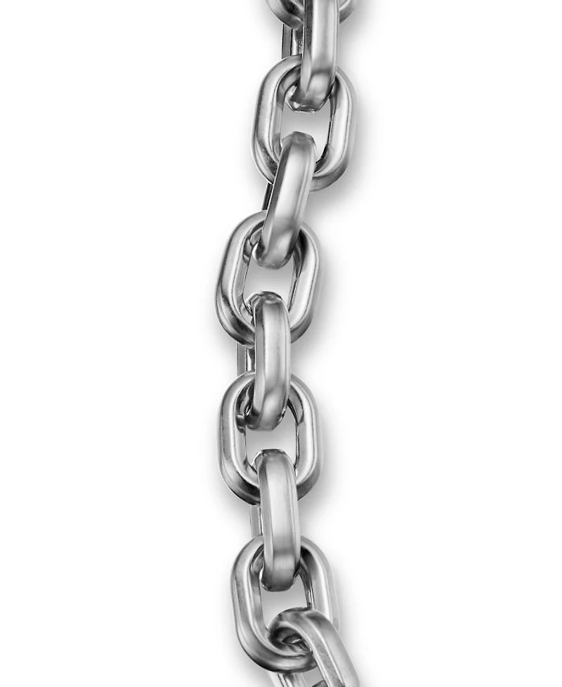 Men's Deco Chain Link Bracelet Sterling Silver, 6.5mm