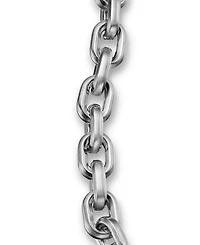 Men's Deco Chain Link Bracelet Sterling Silver, 6.5mm