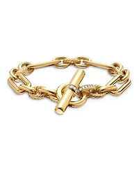 Lexington Chain Bracelet in 18K Yellow Gold with Diamonds