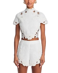 Filippa Embroidered Crop Top