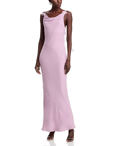 Nymeria 3D Floral Open Back Gown