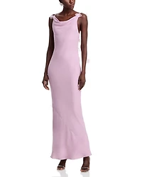 Nymeria 3D Floral Open Back Gown