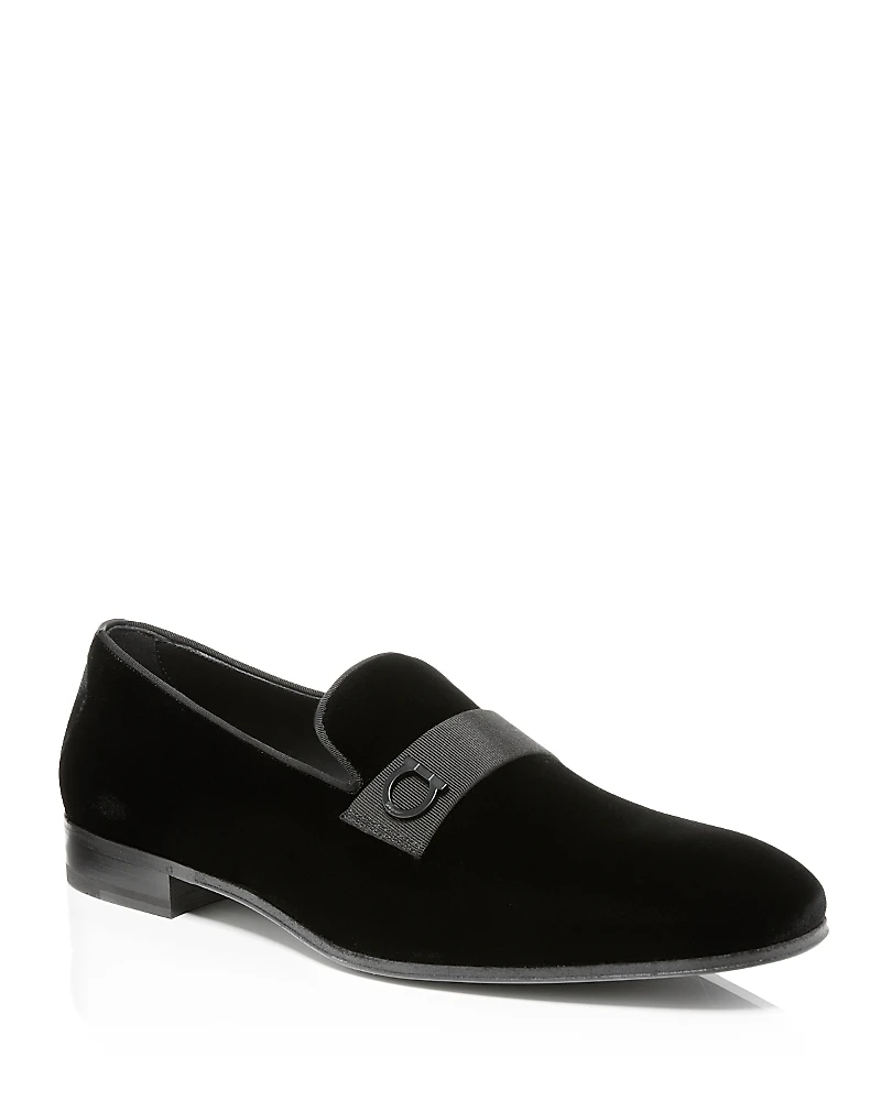 Ferragamo Men's Lapo Smoking Slipper Loafers