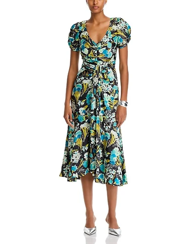 Tossed Floral Walker Dress