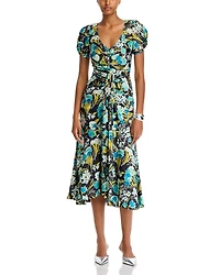 Tossed Floral Walker Dress