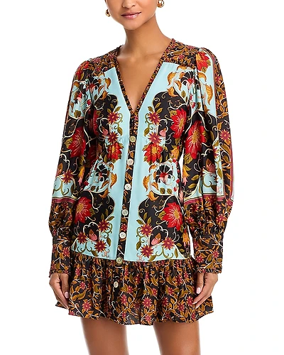 Farm Rio Flowing Beauty Mini Dress