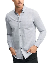 Dorsey Cotton Stretch Printed Tailored Fit Button Down Shirt