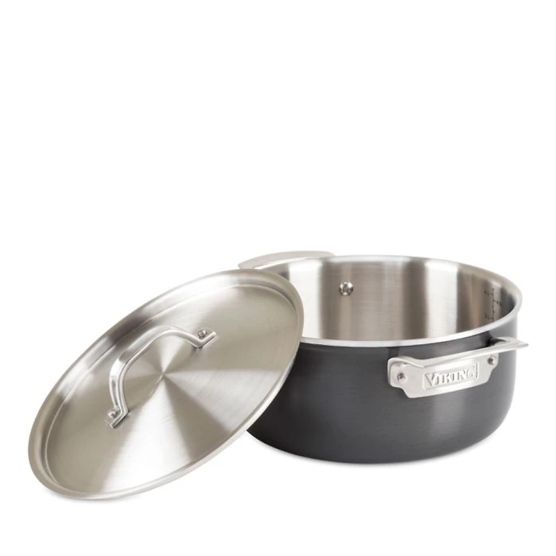 Hard Anodized 10 Pc Cookware Set with Stainless Steel Interior