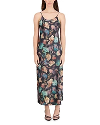 Point Satin Slip Dress