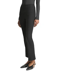 Mid Rise Pintucked Cropped Pants