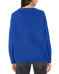 Drop Shoulder Henley Neck Sweater