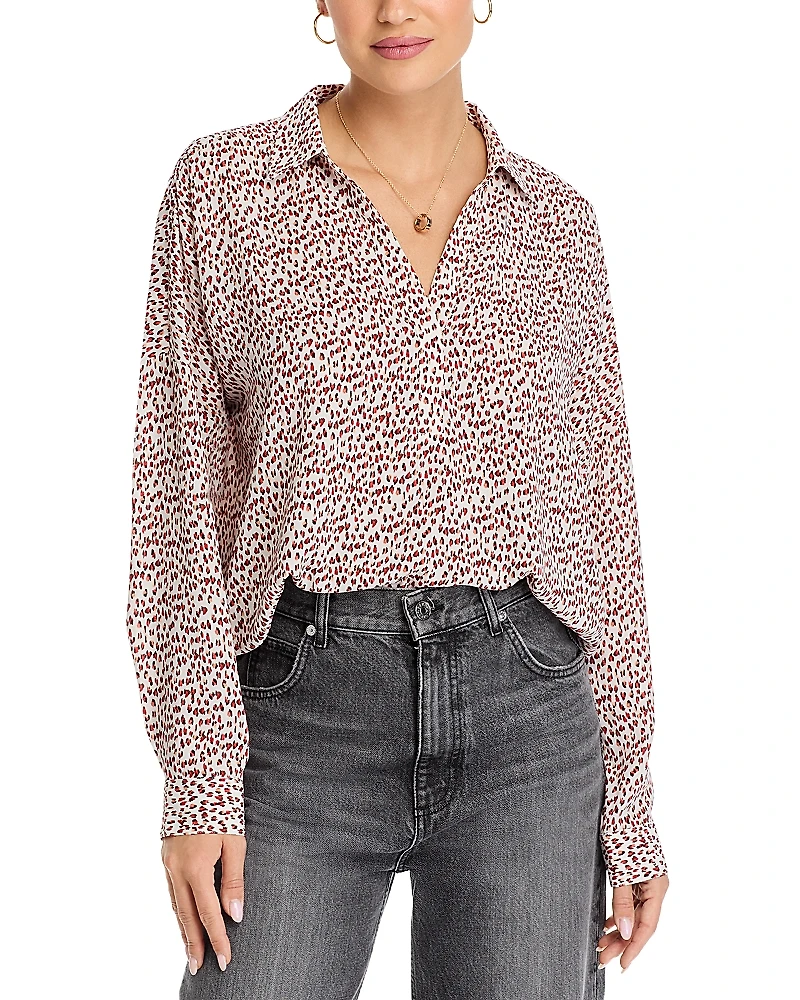 Nydj Becky Dot Print Blouse