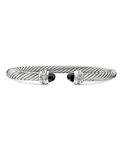 David Yurman Cable Classics Bracelet with Black Onyx & Diamonds
