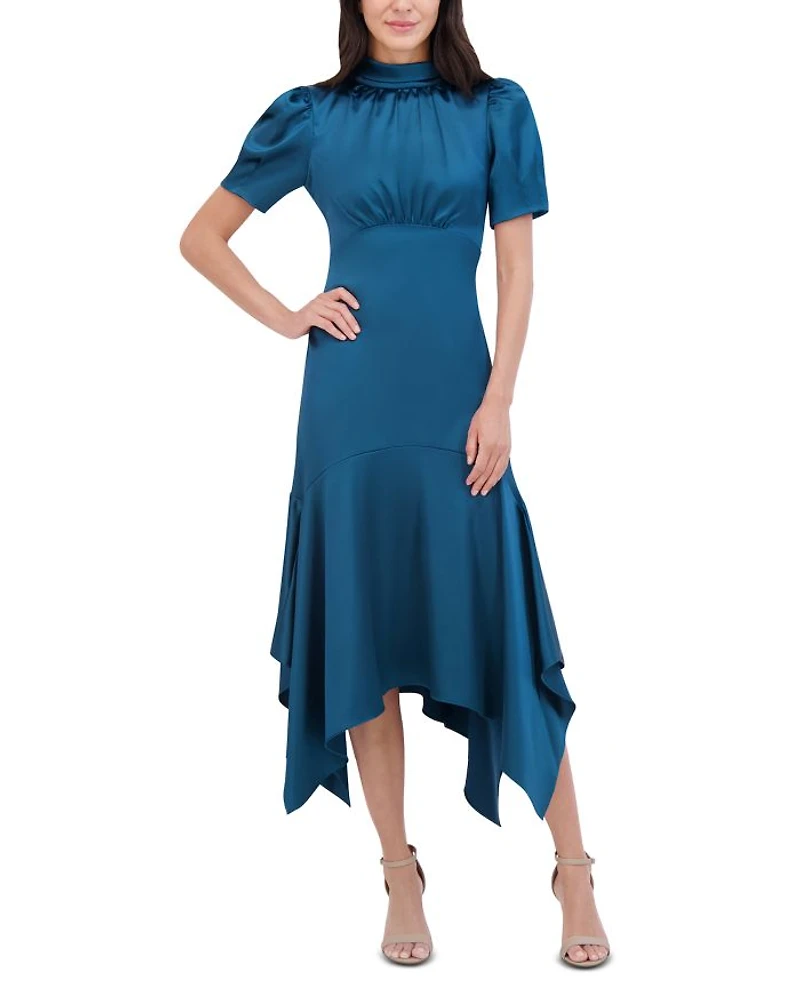 Ruffled High Neck Dress