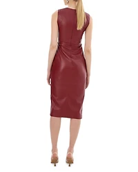 Brett Faux Leather Dress