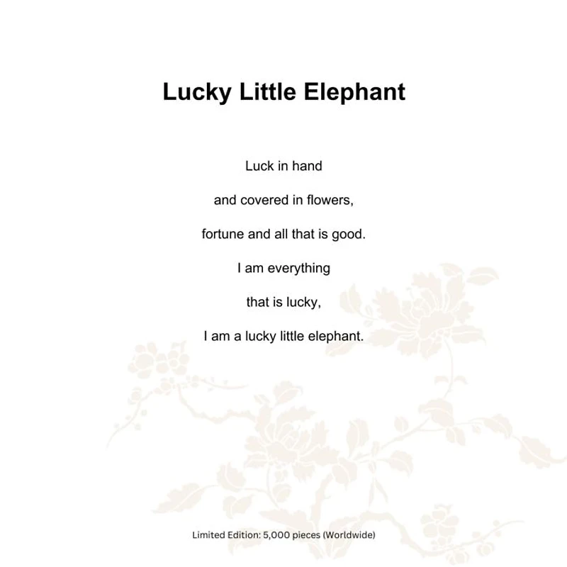 Crystal Elephant Sculpture, Lucky Little Elephant