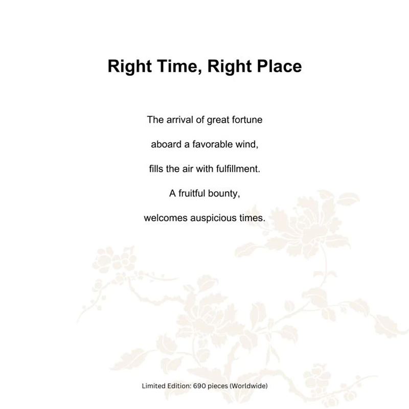 Crystal Fruit, Orange, Right Time, Right Place