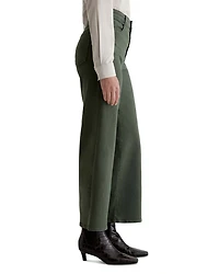 Saige Mid Rise Wide Leg Cropped Jeans Gallery White