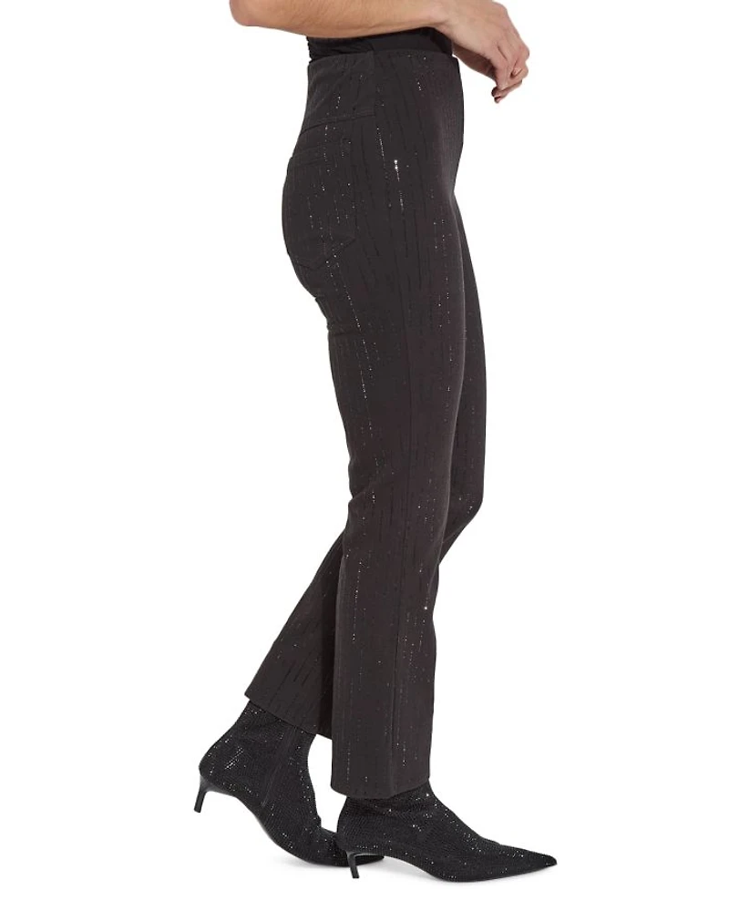Crystal High Rise Ankle Straight Jeans Black