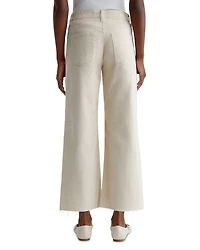 Saige Mid Rise Cropped Wide Leg Jeans Opal Stone
