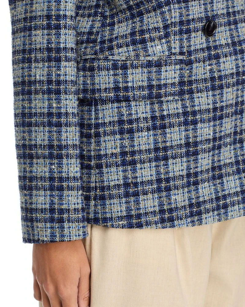 Check Double Breasted Blazer