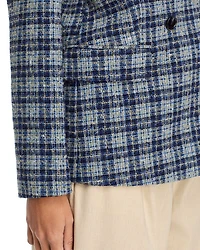 Check Double Breasted Blazer