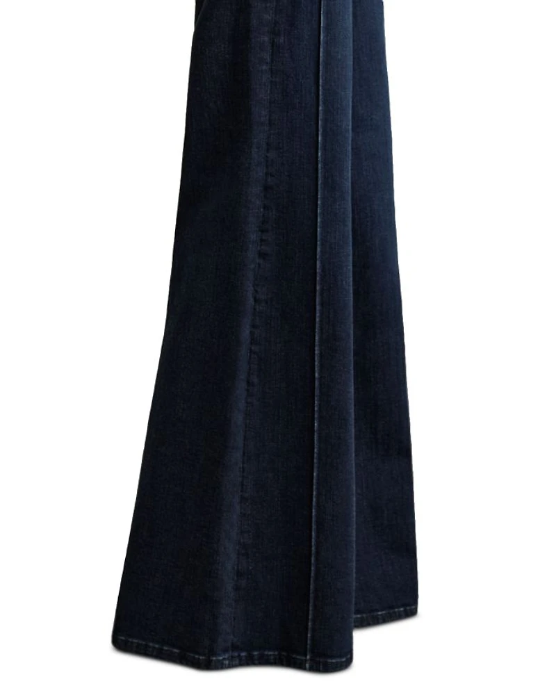Heather Wide Leg Jeans Dark Blue