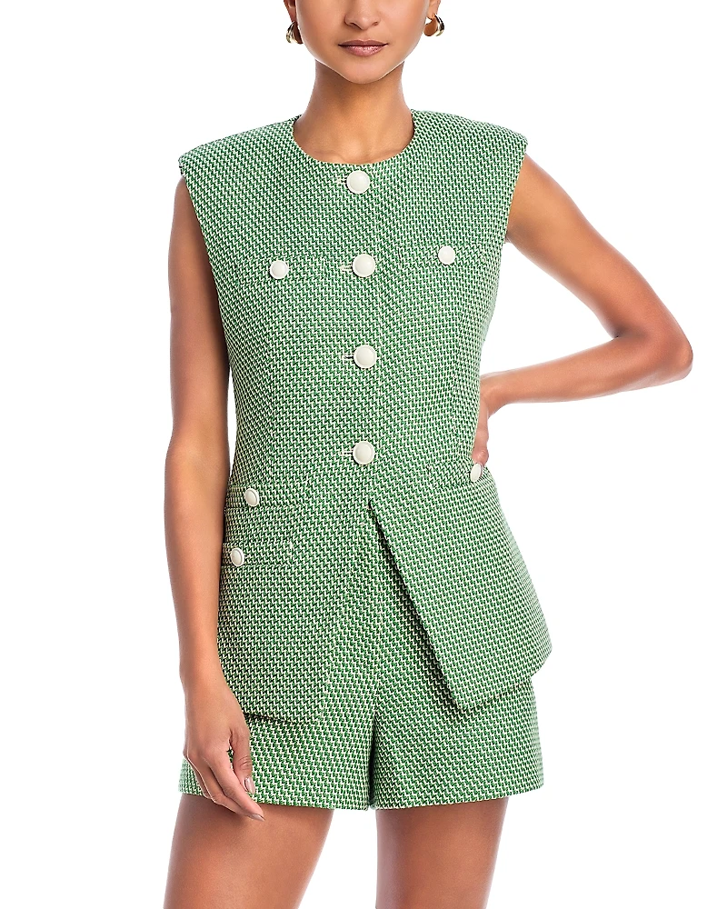 Veronica Beard Tamara Angled Front Vest