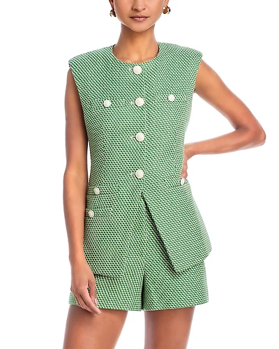 Veronica Beard Tamara Angled Front Vest