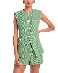 Veronica Beard Tamara Angled Front Vest