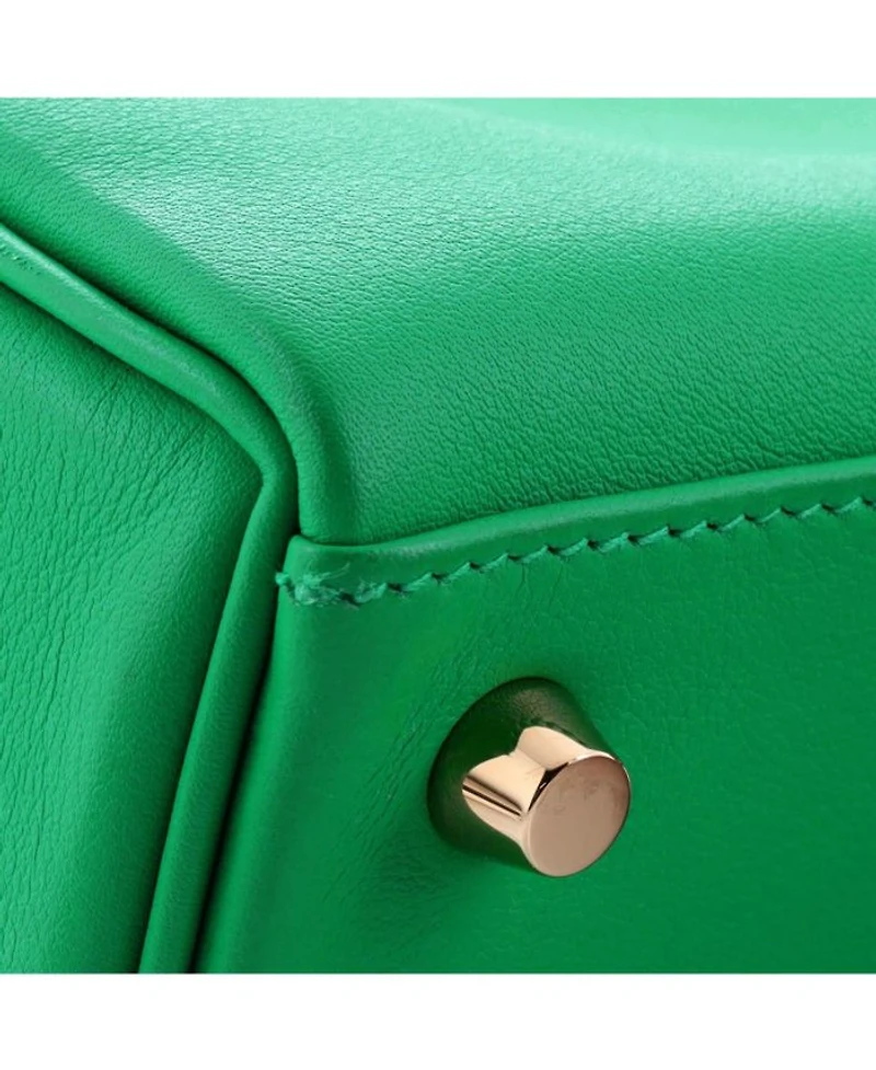 Kelly 25 Handbag Green Swift with Gold Hardware