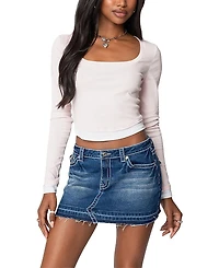 Edikted Nykita Layered Long Sleeve T Shirt