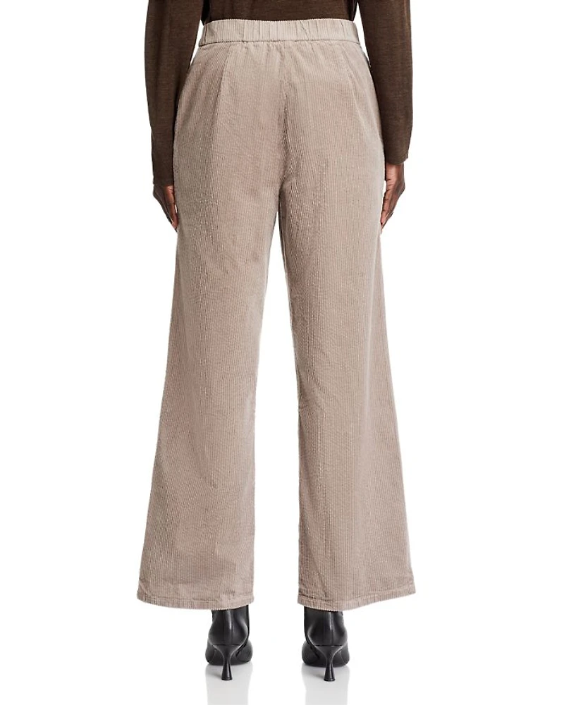 Cotton Corduroy Wide Leg Pants