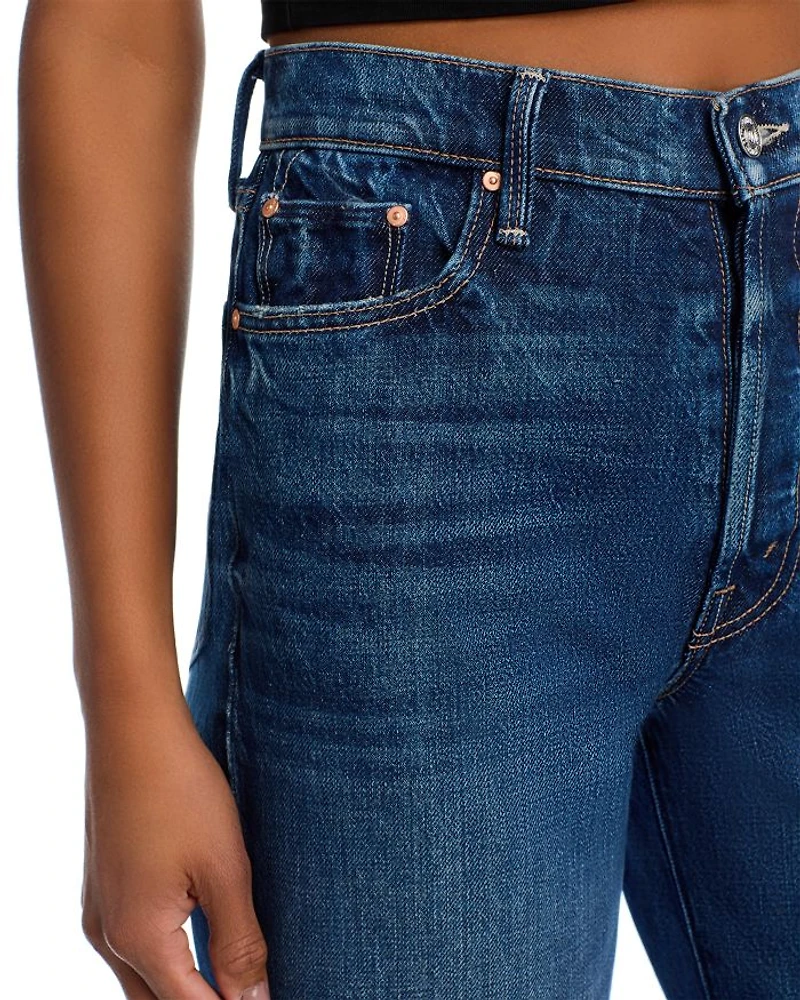 The Rambler High Rise Ankle Straight Jeans Well Stacked