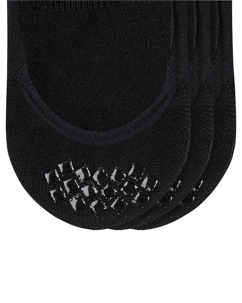 Step Cotton Blend Solid High Cut No Show Socks, Pack of 3