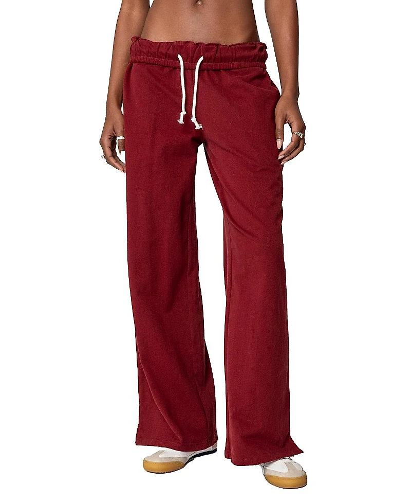 Edikted Chance Fold Over Sweatpants