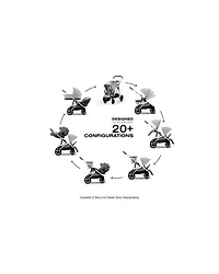 Gazelle S 2 Single to Double + Cloud G Lux Travel System with Cot