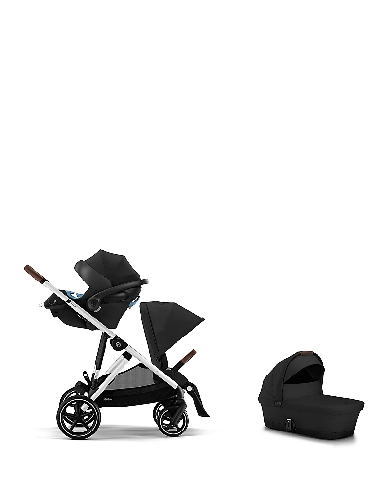 Cybex Gazelle S 2 Single to Double + Aton G Swivel Travel System with Gazelle S Cot