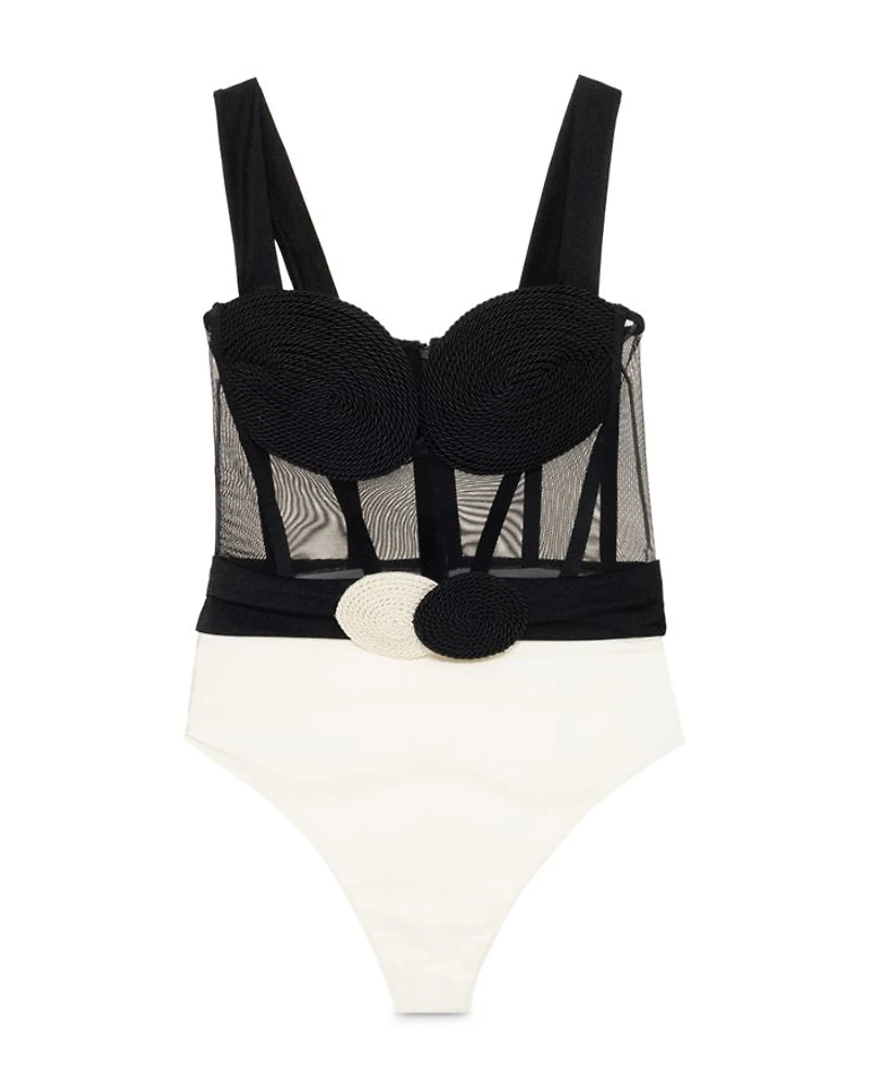 Jersey Sands Corset One Piece Swimsuit